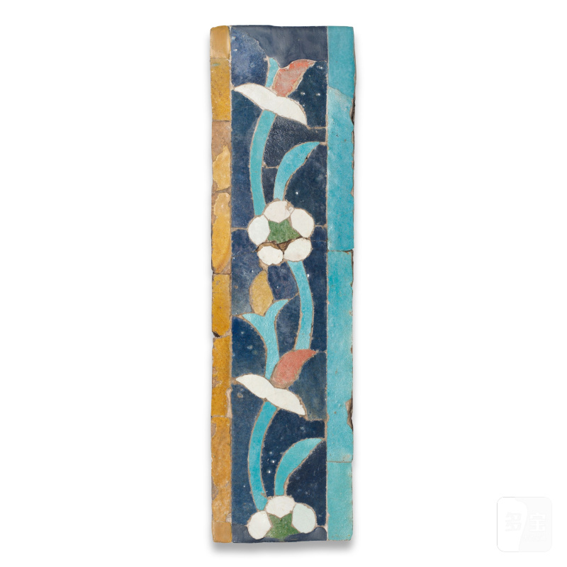 A Timurid mosaic pottery tile